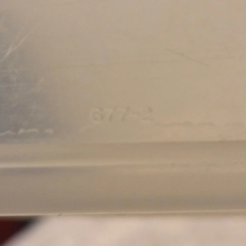 Vintage Tupperware Frosted Clear Rectangular 11x6.5x3.5 Storage 677-2 678-2